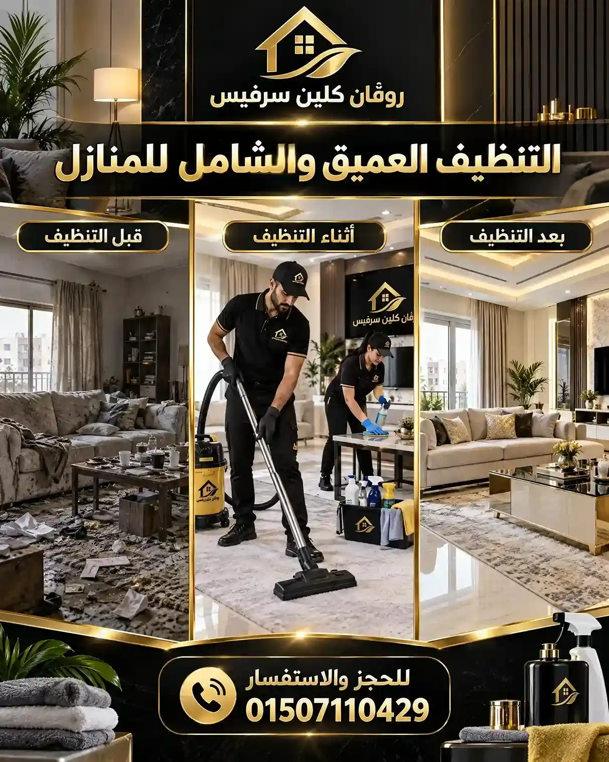 التنظيف العميق والشامل للمنازل - شركة روفان كلين سرفيس